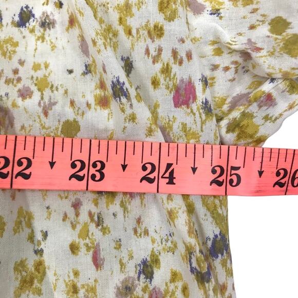 J. CREW Cotton-Voile Button-Front Top Women XL Soft Posies Cottage Fairy Preppy - Picture 12 of 14